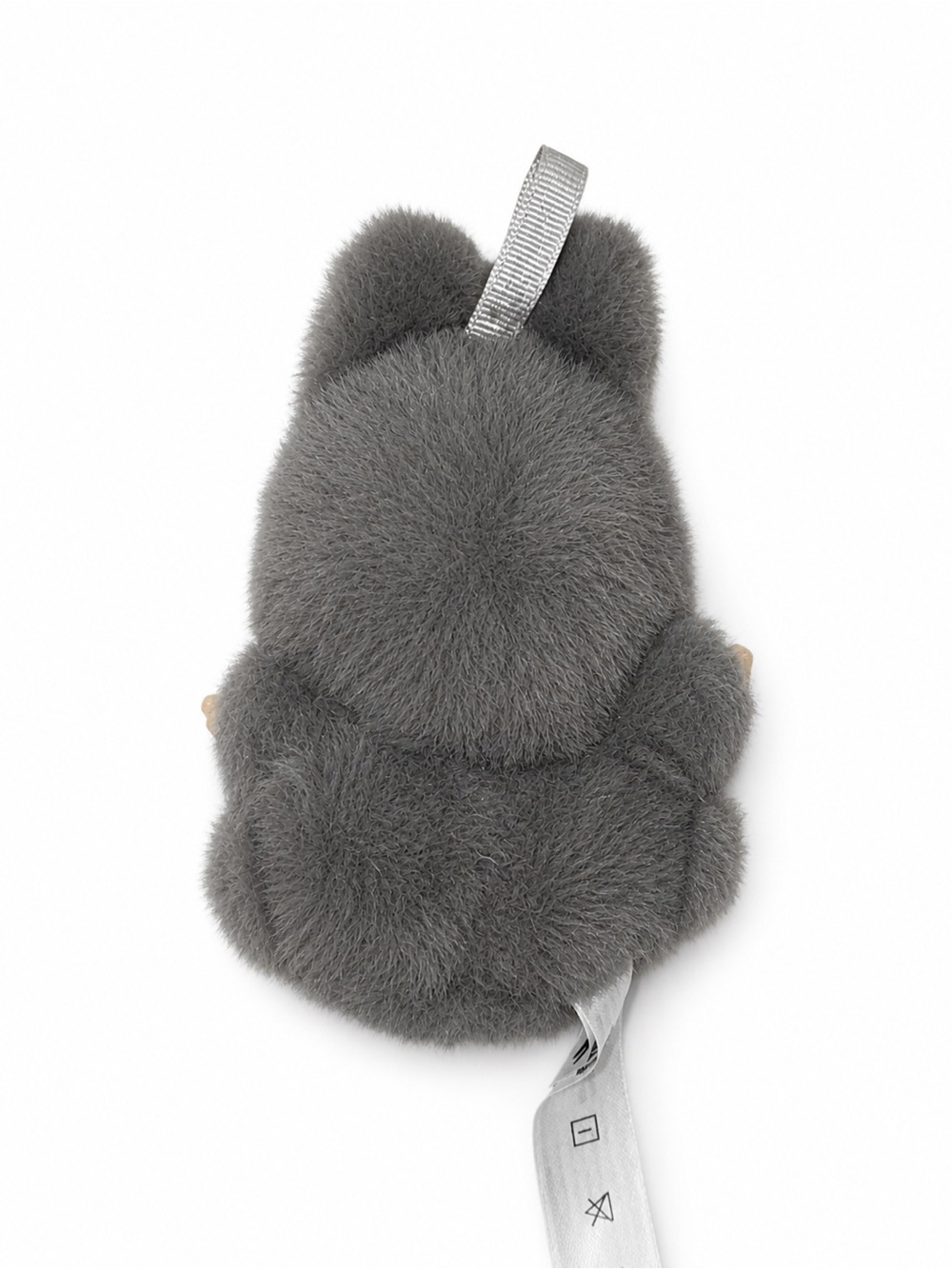 Gray Furry Plush Labubu - Cute Smiling Face - Picture 2 of 2